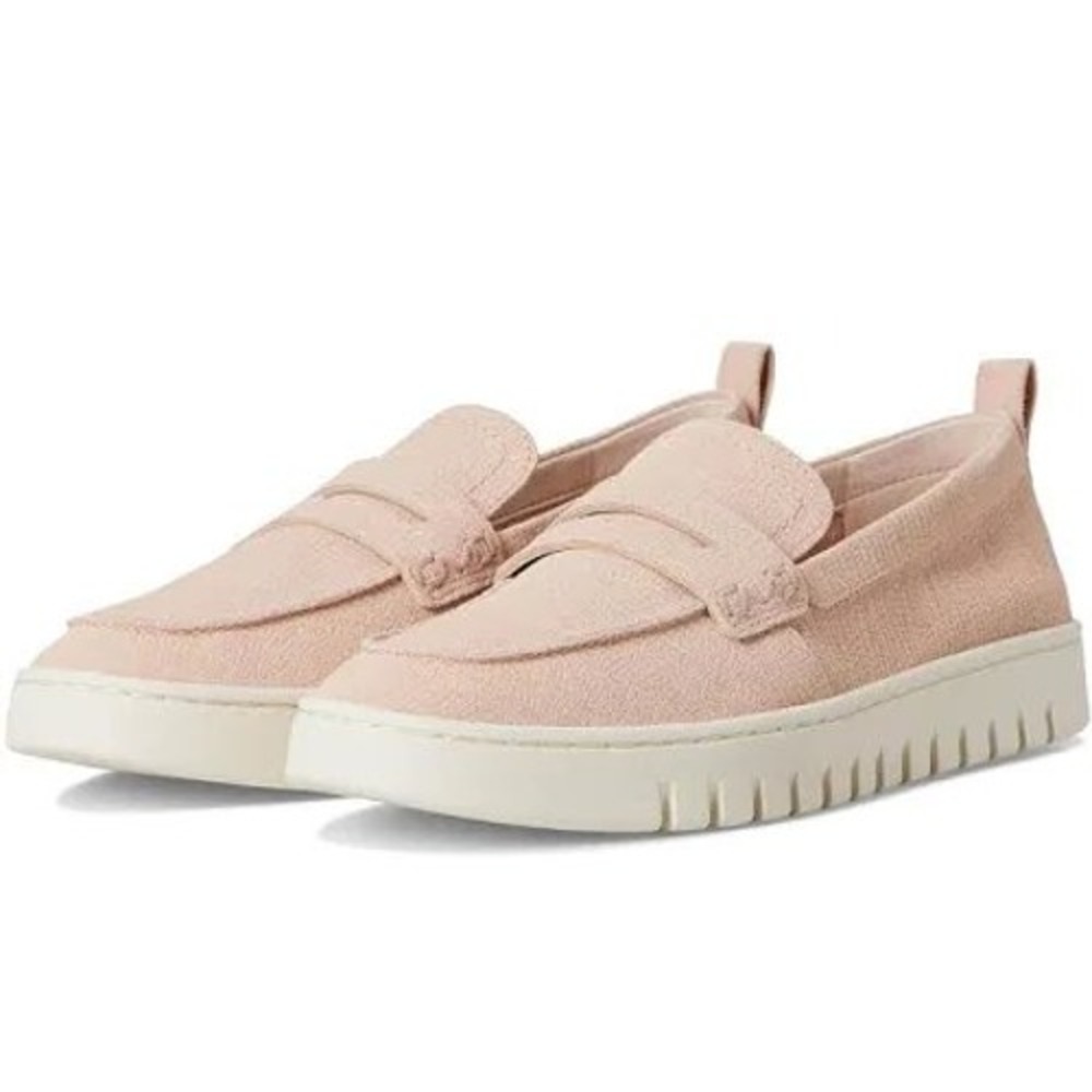 Vionic Chantel Blush Pink Suede Slip On Penny Loafers Sneakers Womens 11